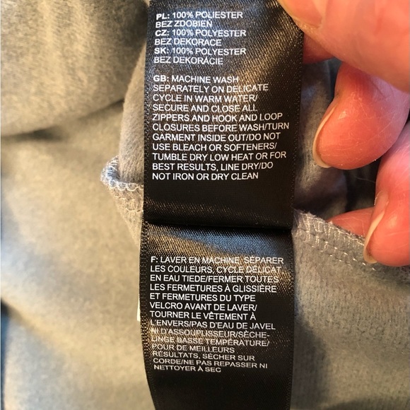 The North Face Light Blue Full Zip Softshell Jacket Size L - Picture 8 of 8